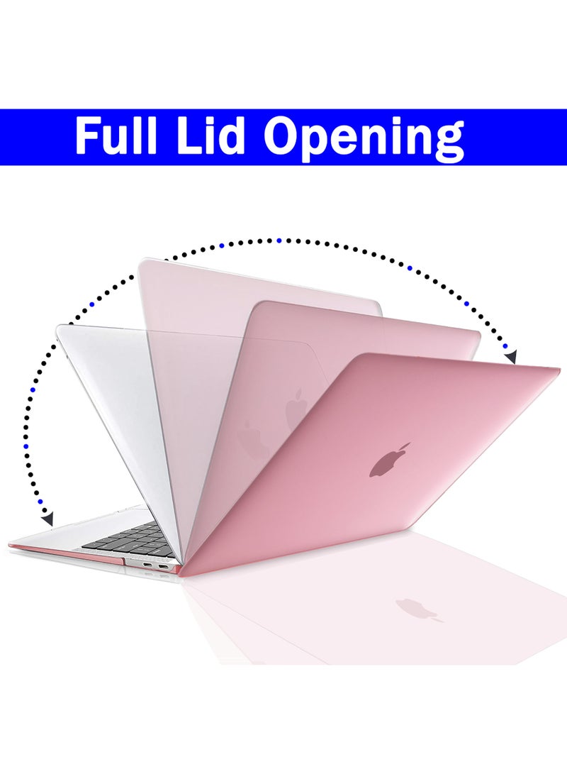 RKINC For MacBook Pro 13 inch Case 2024 2023-2016 M1 M2 A2338 A2289 A2251 A2159 A1706 A1989, Plastic Protective Hard Shell Cover, Keyboard Cover & Screen Protector, Transparent Pink - Image 5
